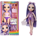 Kép 1/3 - Rainbow High: Vízparti divat öltöztethető strandoló Violet divat baba