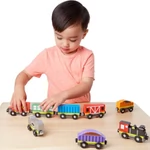 Kép 2/2 - Fa vonatszett 8 részes – Melissa & Doug