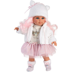 Kép 2/5 - Llorens: Elena 35 cm-es kislány baba rózsaszín tüllszoknyában