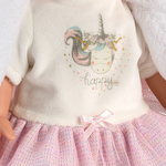 Kép 4/5 - Llorens: Elena 35 cm-es kislány baba rózsaszín tüllszoknyában