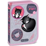Kép 1/2 - Ars Una: Think Pink cicás kihajtható töltött tolltartó 12,8×19,3×3,6 cm