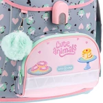 Kép 7/7 - Ars Una: Cute Animals tea party cicás ergonomikus mágneszáras iskolatáska, hátizsák 33×41×24 cm