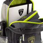 Kép 4/4 - Lamborghini zöld-szürke iskolatáska hátizsák AU-5
