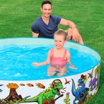 Kép 3/5 - Bestway: Fill 'n Fun™ dinoszauruszos merevfalú pancsoló medence Ø 183 × 38 cm
