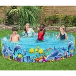 Kép 2/3 - Bestway: Fill ’N Fun™ Odyssey tenger mintás merevfalú pancsoló medence Ø 244 × 46 cm