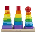 Kép 1/3 - Montessori tornyok fa készségfejlesztő – Melissa &amp; Doug