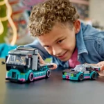 Kép 4/8 - LEGO® City: Versenyautó és autószállító teherautó (60406)