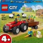 Kép 1/5 - LEGO® City: Piros traktor, utánfutó és juhok (60461)