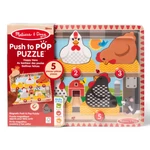 Kép 1/5 - Melissa&amp;Doug Push to Pop Puzzle – Boldog tyúkok fa fejlesztő puzzle - Spin Master