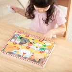 Kép 2/5 - Melissa&amp;Doug Push to Pop Puzzle – Boldog tyúkok fa fejlesztő puzzle - Spin Master