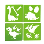 Kép 3/3 - World of Dinosaur: Aszfaltkréta szett dinoszauruszos sablonnal
