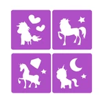 Kép 2/3 - Dream Horse: Aszfaltkréta szett unikornis sablonnal
