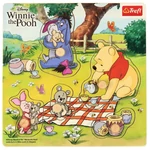 Kép 1/2 - Micimackó és barátai piknikeznek fa formaillesztő puzzle – Trefl