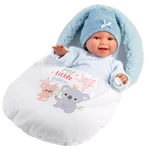Kép 1/3 - Llorens: Liam 38 cm-es síró baba hálózsákkal