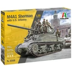 Kép 9/9 - Italeri 1/35 M4A1 SHERMAN tank amerikai legénységgel makett