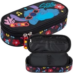 Kép 3/3 - Disney Stitch Aloha fekete színű ovális tolltartó PC01 23x9,5x6 cm
