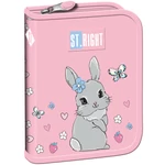 Kép 1/2 - St.Right Cute Rabbit nyuszi mintás kihajtható tolltartó PC03 20,5×14×3,5 cm