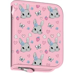 Kép 2/2 - St.Right Cute Rabbit nyuszi mintás kihajtható tolltartó PC03 20,5×14×3,5 cm