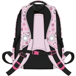 Kép 2/2 - Rózsaszín Hello Kitty mintás 4 rekeszes iskolatáska, hátizsák pomponnal BPL58 40x28x18 cm