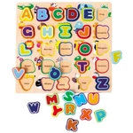 Kép 2/2 - Angol ABC fa formaillesztő játék állatokkal