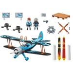Kép 2/2 - Playmobil: Air Stuntshow – „Főnix” kétfedelű repülő hanggal (70831)