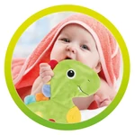 Kép 4/4 - Little Stars: Dinoszauruszos rágókás, csörgős nyálkendő