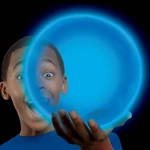 Kép 2/3 - Tiny Wubble sötétben világító kék buboréklabda 30 cm