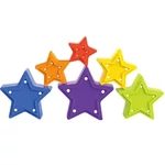 Kép 4/4 - Little Stars: Színes csillag formájú toronyépítő bébijáték