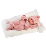 Kép 1/3 - Llorens: Nica 40 cm-es újszülött baba cumisüveggel és párnával