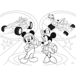 Kép 3/3 - Mickey egér 2 az 1-ben 24 db-os puzzle és színező 50×35 cm – Lisciani