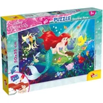 Kép 1/3 - Ariel a kis hableány 2 az 1-ben 60 db-os puzzle és színező 50×35 cm – Lisciani