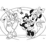 Kép 2/2 - Minnie egér 2 az 1-ben maxi 24 db-os puzzle és színező 70×50 cm – Lisciani