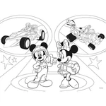 Kép 2/2 - Mickey egér 2 az 1-ben maxi 24 db-os puzzle és színező 70×50 cm – Lisciani