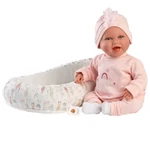 Kép 1/4 - Llorens: Mimi 42 cm-es mosolygós baba cumival és babafészekkel
