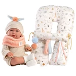 Kép 2/4 - Llorens: Mimi 42 cm-es síró baba füles sapkában párnával