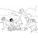 Kép 2/2 - A Dzungel könyve 2 az 1-ben 35 db-os maxi puzzle és színező 70×50 cm – Lisciani