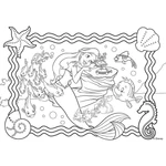 Kép 2/2 - Disney Ariel 2 az 1-ben 60 db-os maxi puzzle és színező 70×50 cm – Lisciani