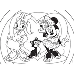 Kép 2/2 - Minnie egér 2 az 1-ben 108 db-os puzzle és színező 70×50 cm – Lisciani