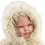 Kép 4/4 - Llorens: Alicia 45 cm-es síró baba cumival bársony bundában