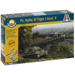 Kép 1/6 - Italeri 1/72 Pz. Kpfw. VI Tiger I Ausf. E Tigris tank 2 db-os makett szett
