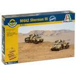 Kép 1/5 - Italeri 1/72 M4A2 Sherman III tank 2 db-os makett szett