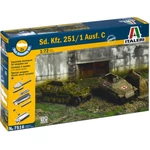 Kép 1/5 - Italeri 1/72 Sd. Kfz. 251/1 Ausf. C féllánctalpas páncélozott járművek 2 db-os makett szett