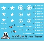 Kép 2/3 - Italeri 1/72 M4A3 75 mm Sherman tank 2 db-os makett szett