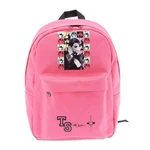 Kép 1/3 - Taylor Swift mintás pink párnázott iskolatáska, hátizsák 39x17x44cm