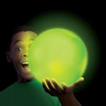 Kép 2/3 - Tiny Glowzilla Wubble világító neon buboréklabda zöld színben 30 cm