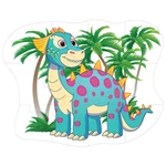 Kép 2/2 - Dinoszaurusz óriás padló puzzle 12 db-os
