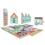Kép 2/3 - Building Blocks: Város – Fa építőkocka szett