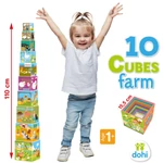 Kép 2/3 - 10 Cube Kockarakosgató játék – Farm
