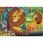 Kép 2/3 - Oroszlánkirály 2 az 1-ben 24 db-os puzzle és színező 50×35 cm – Lisciani