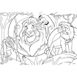 Kép 3/3 - Oroszlánkirály 2 az 1-ben 24 db-os puzzle és színező 50×35 cm – Lisciani